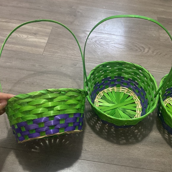 Bundle of 3 Woven Easter Baskets - Picture 3 of 3